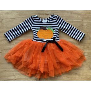 Size 6/7 Girls Boutique Pumpkin Tutu Dress